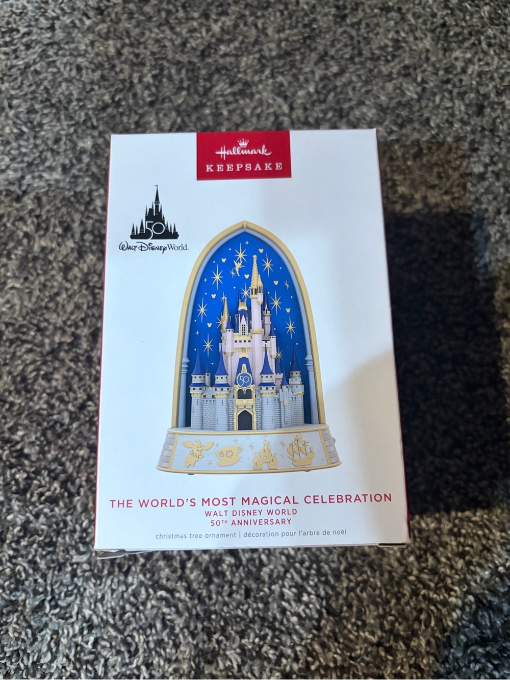 Hallmark Blue & Gold Disney Castle Keepsake Ornament